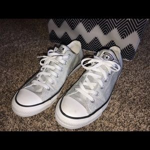Sliver, sparkly Converse